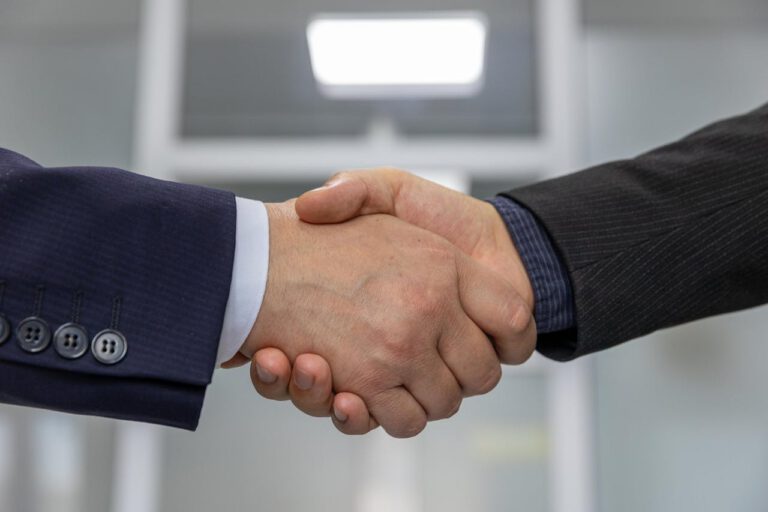 Business Handshake Signifying Partnership