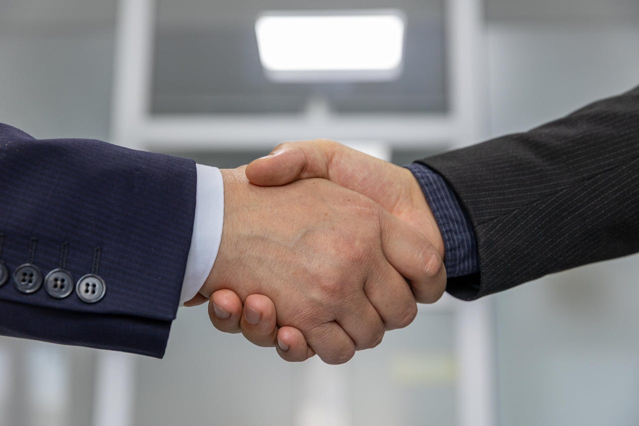 Business Handshake Signifying Partnership